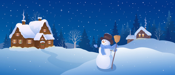 Christmas village snowman