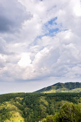 clouds over mountains