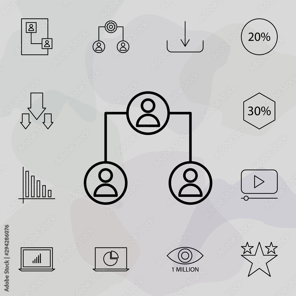 Aufkleber connect network icon. universal set of online and web for website design and development, app develo