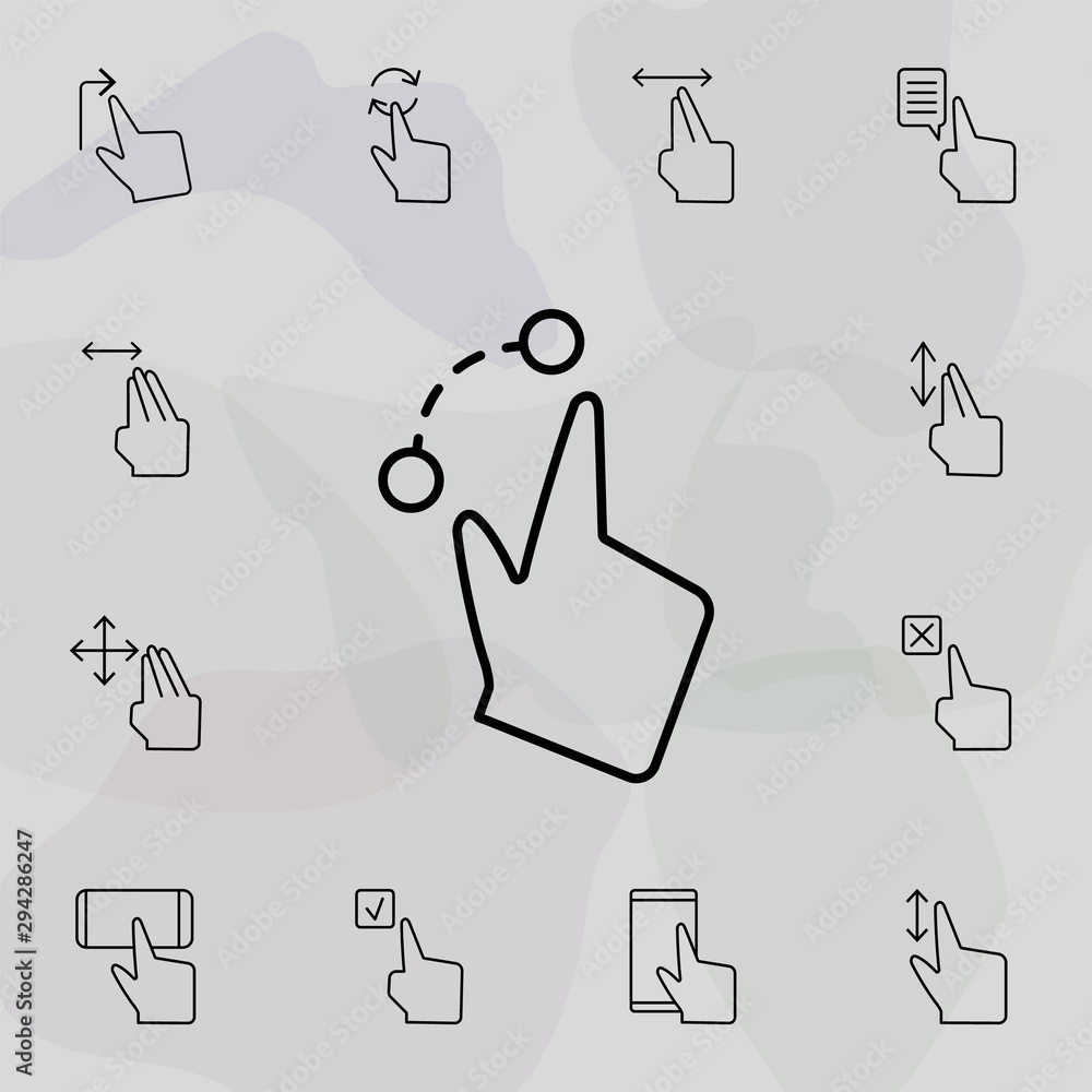 Poster move, finger, touch, hands icon. universal set of touch gesture for website design and development, 
