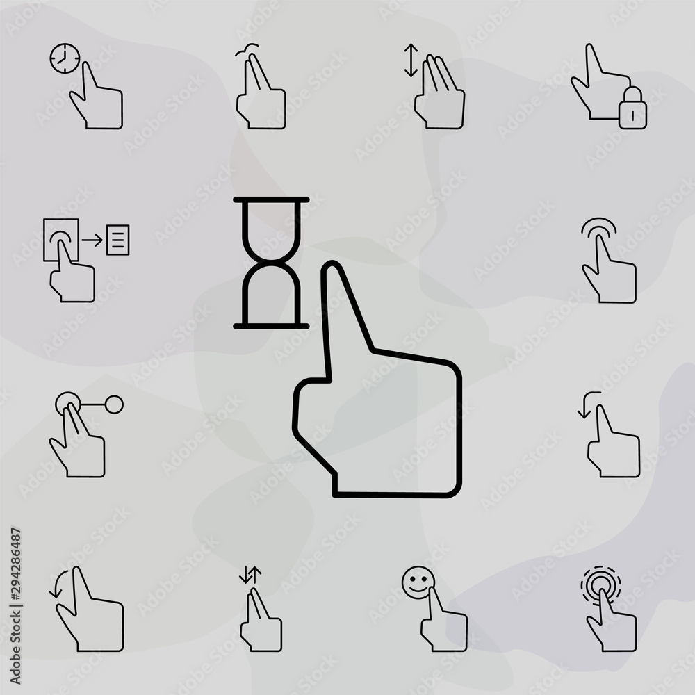 Poster load free, gesture, loading icon. universal set of touch gesture for website design and development,