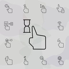 Load free, gesture, loading icon. Universal set of touch gesture for website design and development, app development