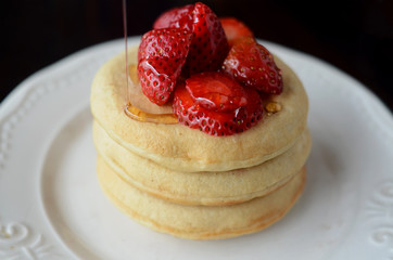 Panquecas con Fresas