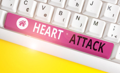 Writing note showing Heart Attack. Business concept for sudden and sometimes fatal occurrence of...