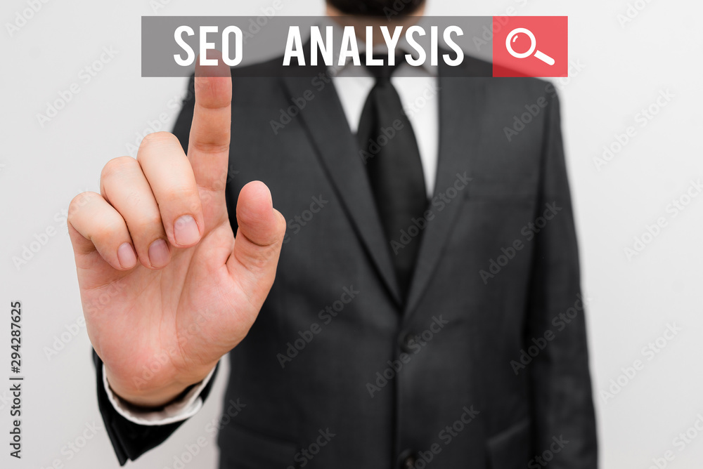 Poster handwriting text seo analysis. conceptual photo tool helps showing to study on how to improve a webs