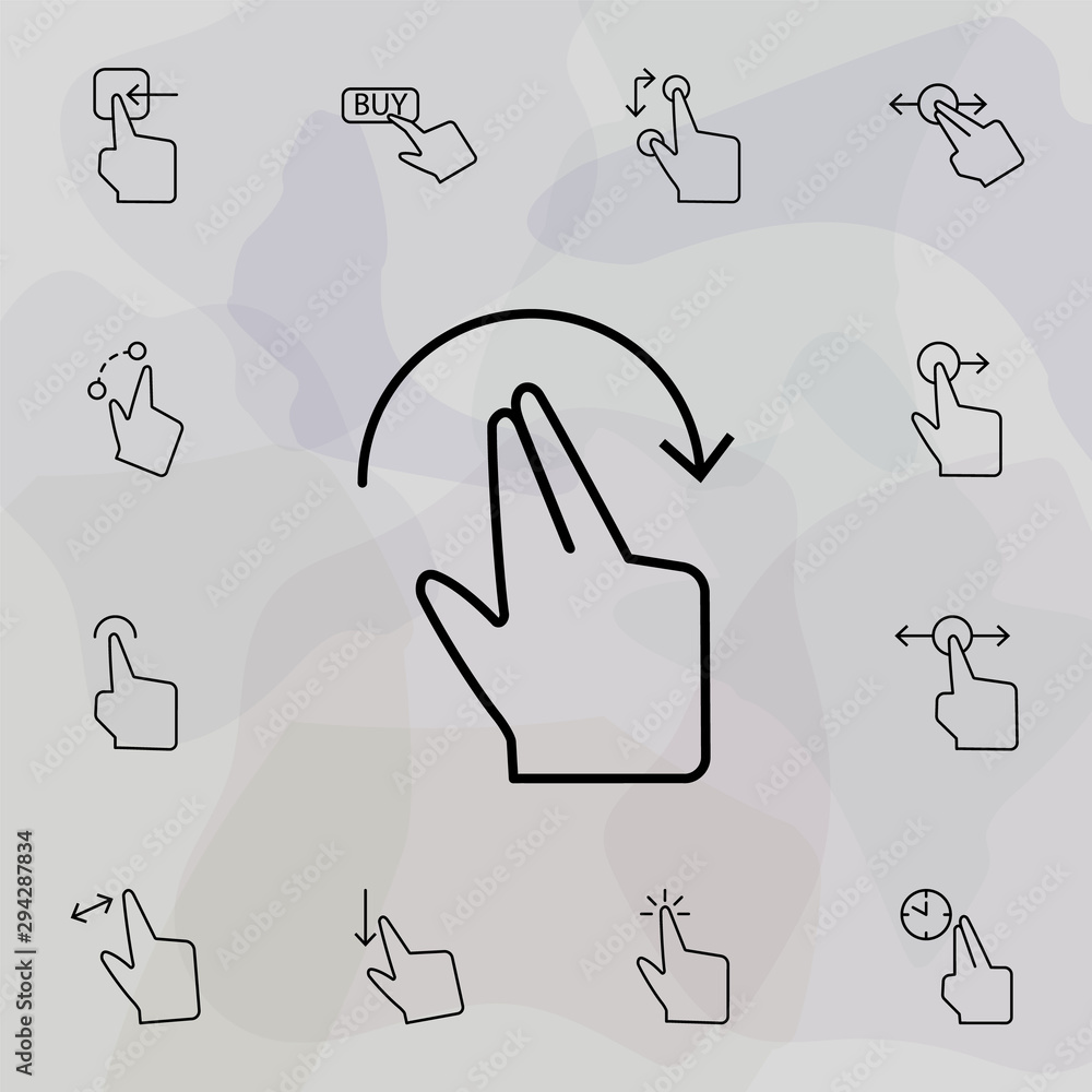 Aufkleber hand gesture, touch screen icon. universal set of touch gesture for website design and development, 