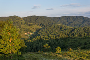 Obraz premium landscape with mountains and clouds
