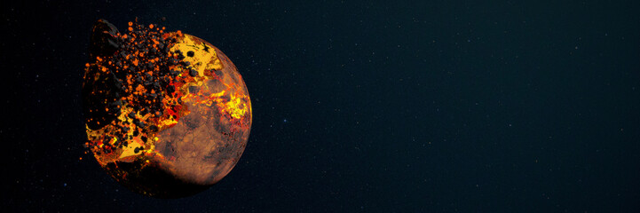 planetary apocalypse, alien world explosion