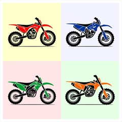 Motocross icon Logo Vector Design