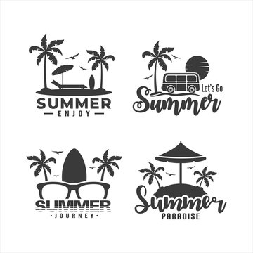 Summer enjoy Logos typography Collections