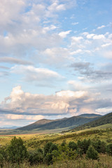 Fototapeta premium landscape with mountains and clouds