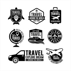 Fototapeta premium Travel Around The World Design Logo Set