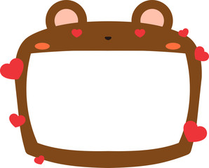 Cute brown Bear whiteboard
