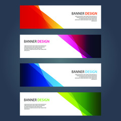 Naklejka premium Vector Abstract design banner web template