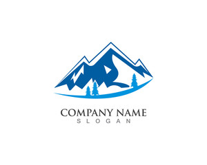 Mountain nature logo business vector clipart