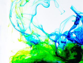 Food color drop and dissolve in water for abstract and background.