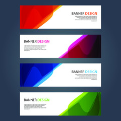 Naklejka premium Vector Abstract design banner web template