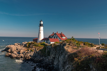 Fototapeta na wymiar Portland Head Light, is a historic lighthouse in Cape Elizabeth, Maine.
