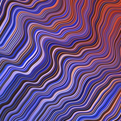 Light Blue, Red vector background with bent lines.