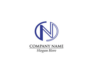 Abstract creative logo initial N concept design
