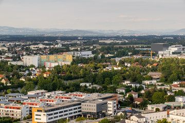 Fototapeta na wymiar Landscape shot of Wels in Upper Austria