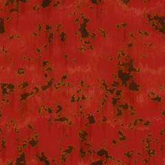chipped paint red