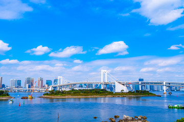 Fototapeta premium Tokyo Cityscape i Rainbow Bridge