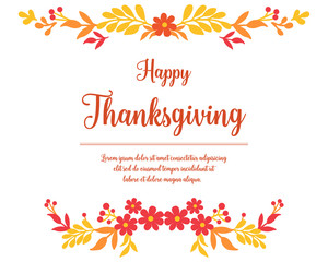 Card template of thanksgiving, with various style of autumn leaves frame. Vector