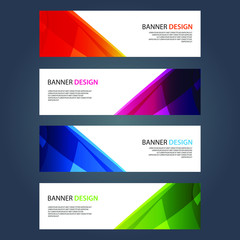 Naklejka premium Vector Abstract design banner web template