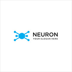 Abstract Neuron Logo Vector Design Template .