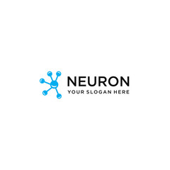 Abstract Neuron Logo Vector Design Template .