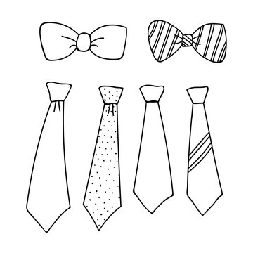 necktie clip art black and white