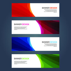 Naklejka premium Vector Abstract design banner web template