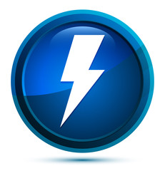 Electricity icon elegant blue round button illustration