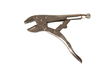 Parrot pliers lay on a white background.