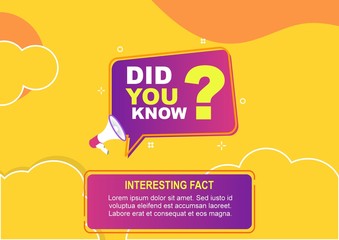 Did you know banner with yellow background