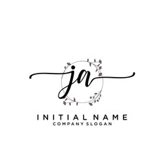 JA Beauty vector initial logo, handwriting logo.
