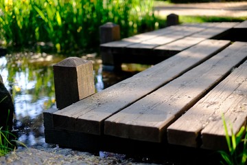 Fototapeta premium Walking over water