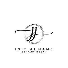 JJ Beauty vector initial logo, handwriting logo.