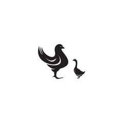 collection of cattle logo vector. Chicken and duck design. - Vector