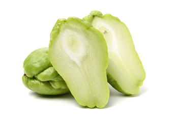 Chayote on a white background