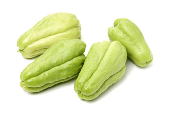 Chayote on a white background