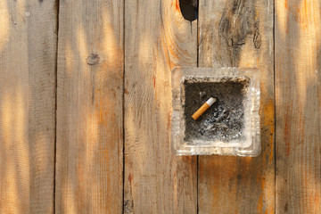Glass cigarette ashtray