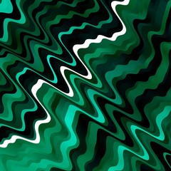 Light Green vector pattern with curved lines.