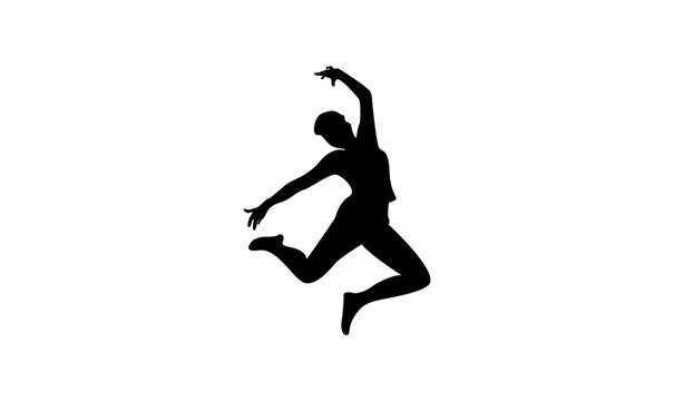 young people jump fun logo icon design vector