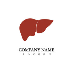 vector liver icon flat logo