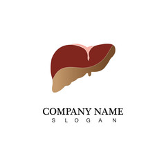 vector liver icon flat logo