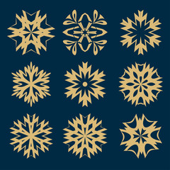 Collection of snowflake icons.
