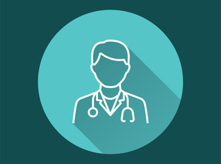 Doctor - vector icon for graphic and web design.