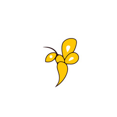 Bee logo design vector